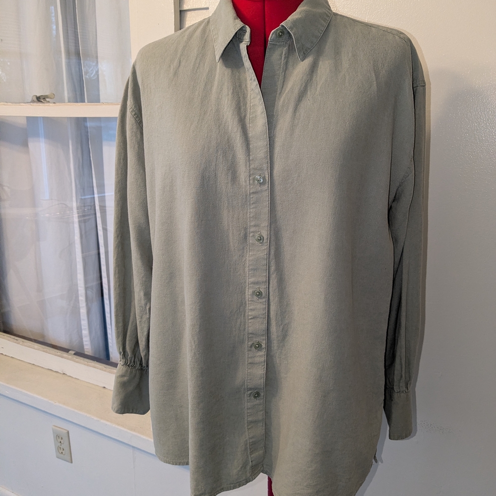 Banana Republic Light Sage Button-Up Shirt